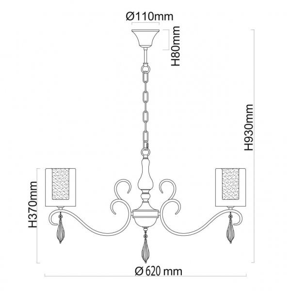 Подвесная люстра MW-Light Эллегия 303012505 Подвесная люстра MW-Light Эллегия 303012505