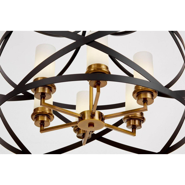 Подвесная люстра Lumina Deco Astila LDP 1242-6 BK+MD Подвесная люстра Lumina Deco Astila LDP 1242-6 BK+MD