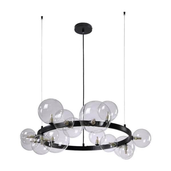 Подвесная люстра Crystal Lux Agata SP15 V2 Black/Transparente Подвесная люстра Crystal Lux Agata SP15 V2 Black/Transparente