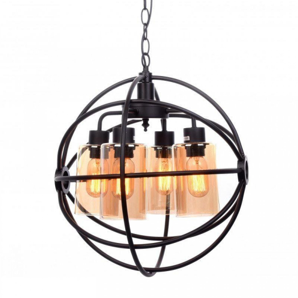 Подвесная люстра Lumina Deco Stradi LDP 11509-4 BK Подвесная люстра Lumina Deco Stradi LDP 11509-4 BK