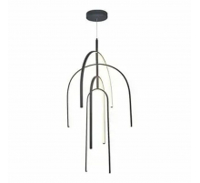 Люстра подвесная Alfa Light F3924-61 BK 95W φ80*H12 0