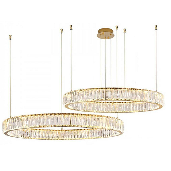 Горизонтальная композиция Newport 8240 из двух колец золото №15 S8240_033G