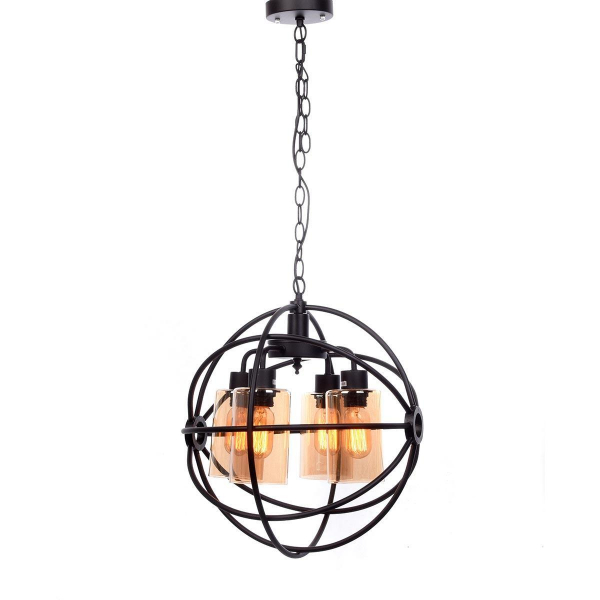 Подвесная люстра Lumina Deco Stradi LDP 11509-4 BK Подвесная люстра Lumina Deco Stradi LDP 11509-4 BK