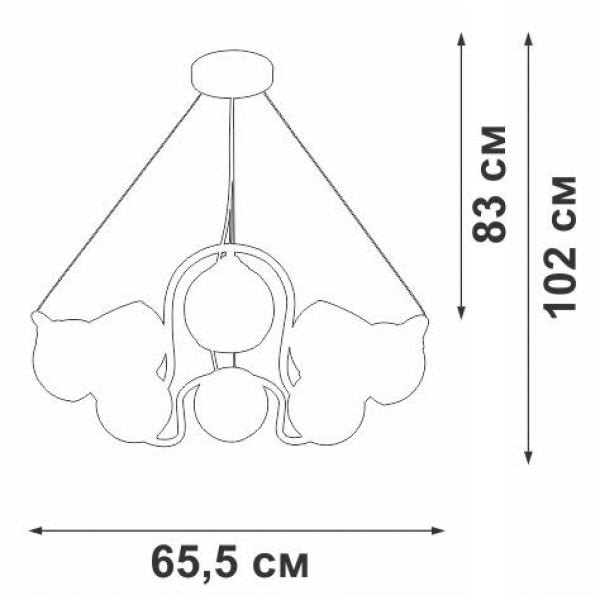 Подвесная люстра Vitaluce V4004-1/8S Подвесная люстра Vitaluce V4004-1/8S