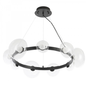 Подвесная светодиодная люстра Crystal Lux Bosque SP9 Black/Transparent