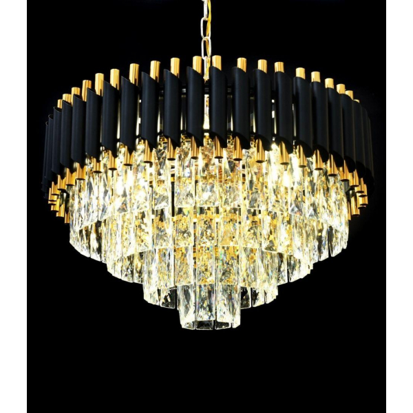 Подвесная люстра Lumina Deco Funneli LDP 6003-500 BK+F.GD Подвесная люстра Lumina Deco Funneli LDP 6003-500 BK+F.GD
