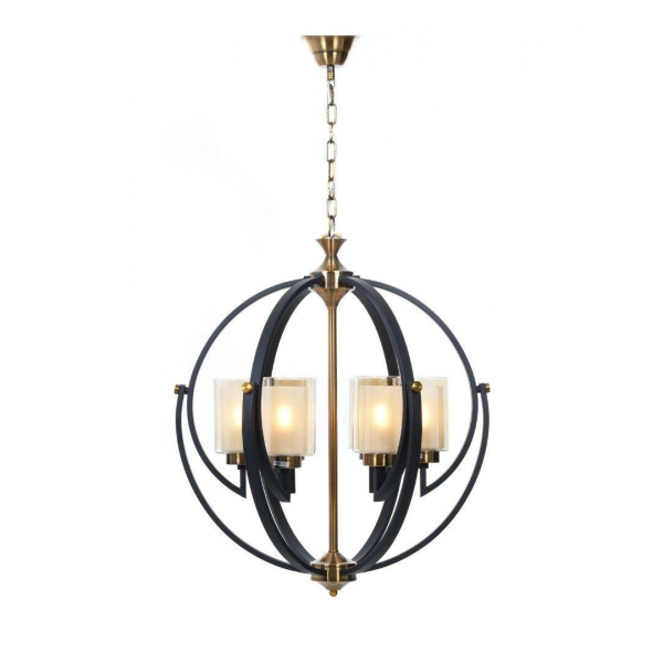 Подвесная люстра Lumina Deco Bergen LDP 1232-6 BK+MD Подвесная люстра Lumina Deco Bergen LDP 1232-6 BK+MD