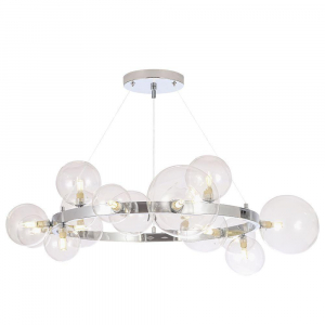 Подвесная люстра Crystal Lux Agata SP15 V2 Chrome/Transparente