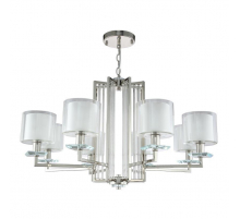 Подвесная люстра Crystal Lux Nicolas SP-PL8 Nickel/White