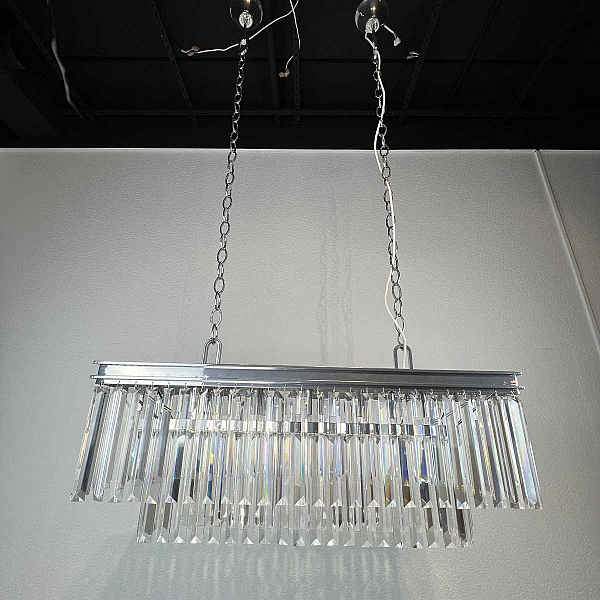 Подвесная люстра Imperium Loft Rh 1920S Odeon Clear Glass Fringe Chrome 228792-22
