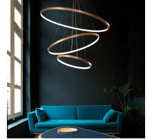 Люстра подвесная Alfa Light F0424-12 400+600+800mm rose gold