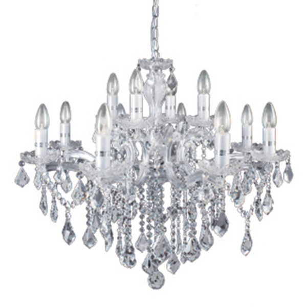 Подвесная люстра Ideal Lux Florian SP12 Cromo 035604 Подвесная люстра Ideal Lux Florian SP12 Cromo 035604