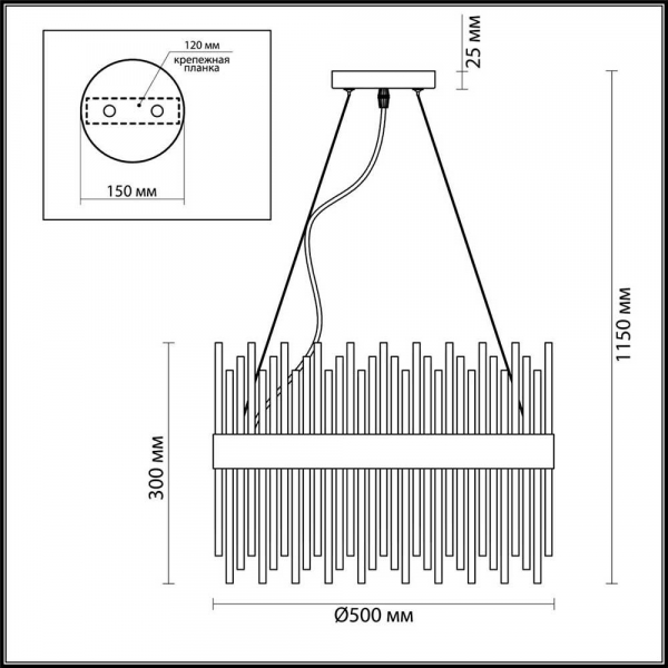 Подвесная люстра Odeon Light Hall Focco 4722/12 Подвесная люстра Odeon Light Hall Focco 4722/12