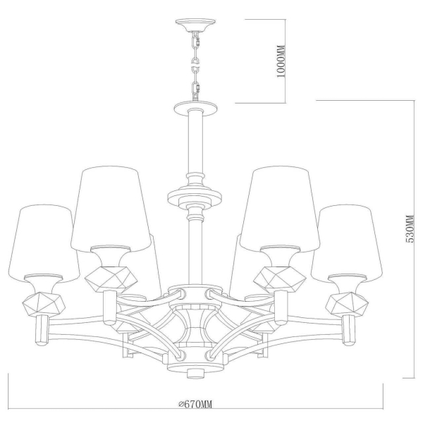 Подвесная люстра Vele Luce Benfatta VL1354L06