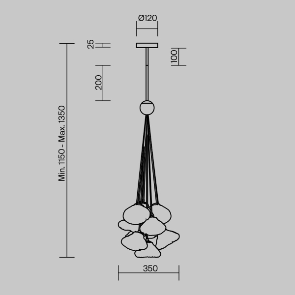 Подвесная люстра Freya Eatery FR5488PL-10CH