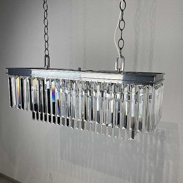 Подвесная люстра Imperium Loft Rh 1920S Odeon Clear Glass Fringe Chrome 228792-22