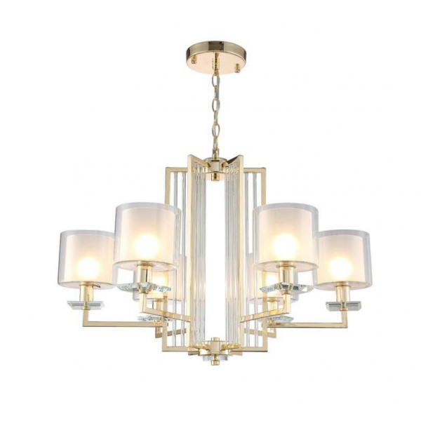Подвесная люстра Crystal Lux Nicolas SP-PL6 Gold/White Подвесная люстра Crystal Lux Nicolas SP-PL6 Gold/White