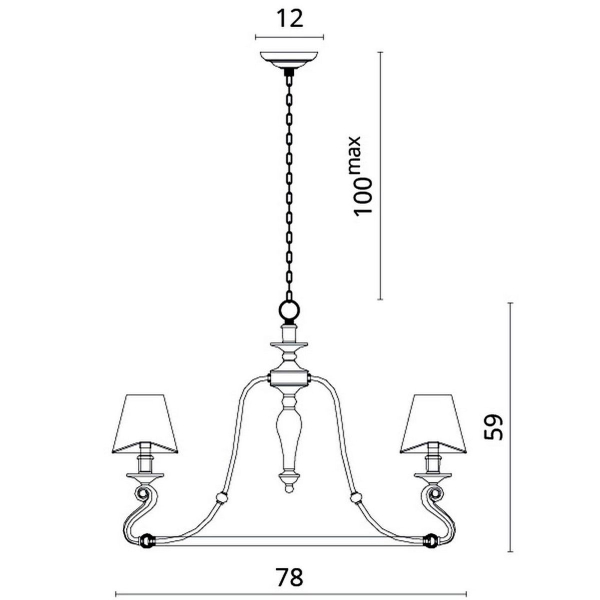 Подвесная люстра Divinare Contessa 1176/01 LM-6
