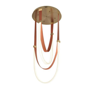 Люстра подвесная Alfa Light F4324-08 D40*H120 bronze+orange