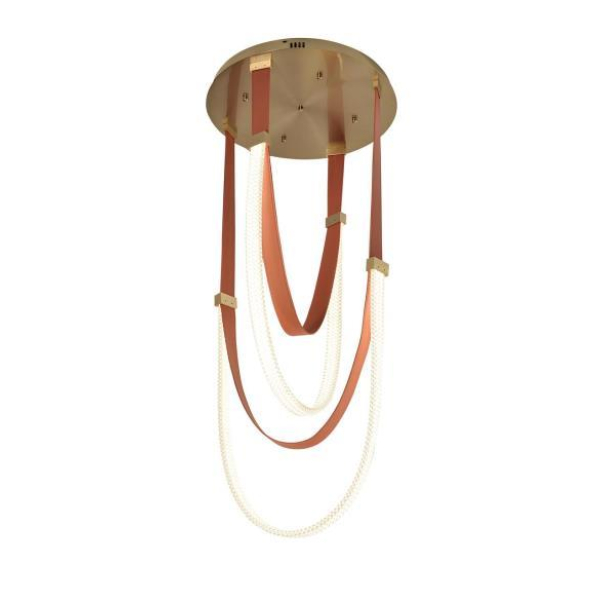 Люстра подвесная Alfa Light F4324-08 D40*H120 bronze+orange