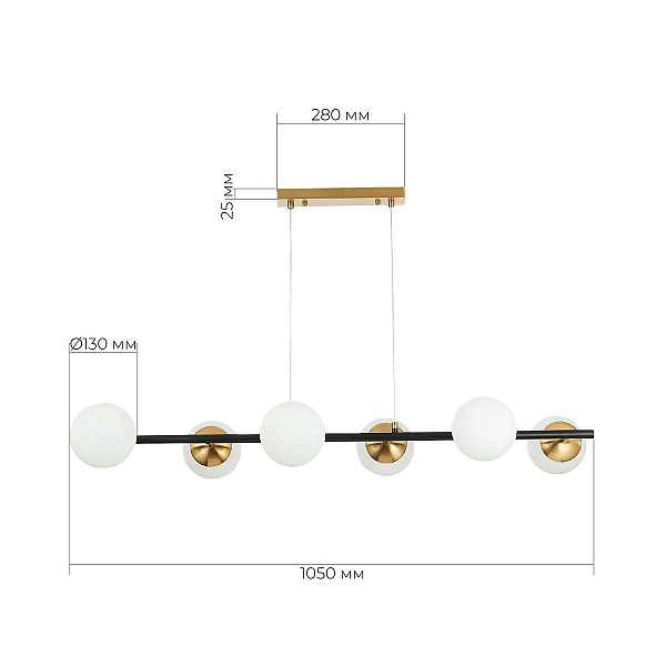 Подвесная люстра Evoluce FORLI SLE220403-06
