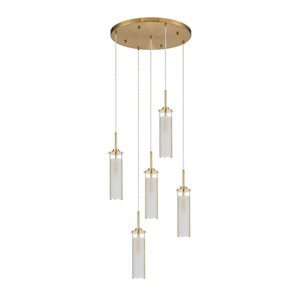 Подвесная люстра Indigo Torcia 11038/5PL Brass V000417 Подвесная люстра Indigo Torcia 11038/5PL Brass V000417