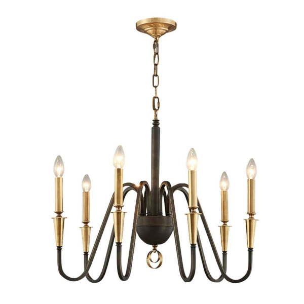 Люстра подвесная Alfa Light F1124-17 D700*H610 BK+GD Люстра подвесная Alfa Light F1124-17 D700*H610 BK+GD