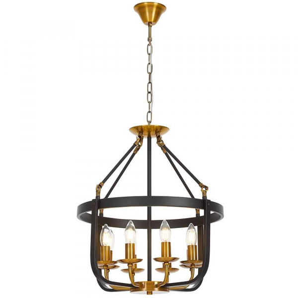 Подвесная люстра Lumina Deco Berling LDP 8024-8 BK+MD Подвесная люстра Lumina Deco Berling LDP 8024-8 BK+MD