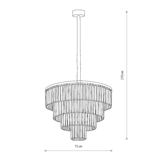 Подвесная люстра Nowodvorski Cristal L Black 7614