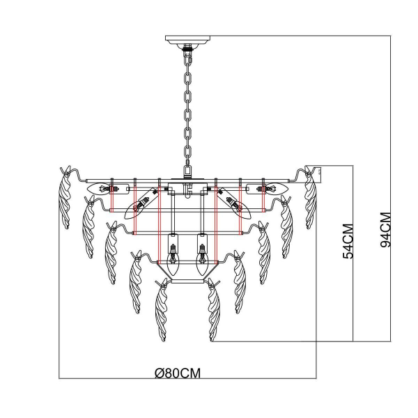 Подвесная люстра Arte Lamp Lilly A4070LM-12GO Подвесная люстра Arte Lamp Lilly A4070LM-12GO