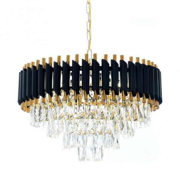 Подвесная люстра Lumina Deco Funneli LDP 6003-500 BK+F.GD Подвесная люстра Lumina Deco Funneli LDP 6003-500 BK+F.GD