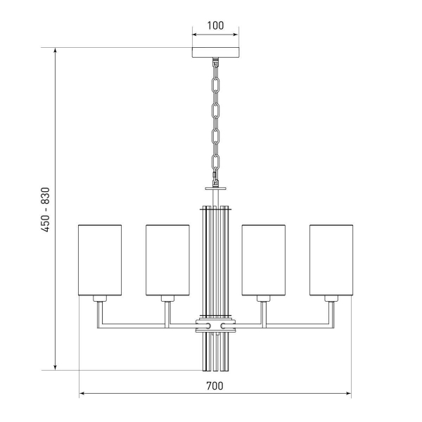 Подвесная люстра Eurosvet Soffio 60134/8 никель Подвесная люстра Eurosvet Soffio 60134/8 никель