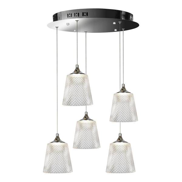 Подвесная светодиодная люстра iLedex Flora WD8007-5 CR Подвесная светодиодная люстра iLedex Flora WD8007-5 CR