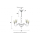 Подвесная люстра Crystal Lux SILVESTRO SP8 AMBER