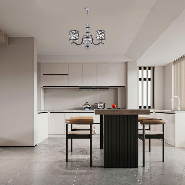 Подвесная люстра Arte Milano Florentia-4957 304957/3 Bk/Ni Подвесная люстра Arte Milano Florentia-4957 304957/3 Bk/Ni