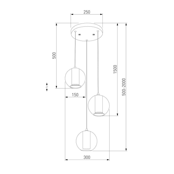 Подвесная светодиодная люстра Eurosvet Cobble 50258/3 LED дымчатый/бирюзовый Подвесная светодиодная люстра Eurosvet Cobble 50258/3 LED дымчатый/бирюзовый