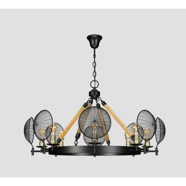 Люстра подвесная Alfa Light F3524-04 Black E27*8