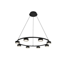 Люстра подвесная Alfa Light F3924-07 black 70W φ90*H12 0