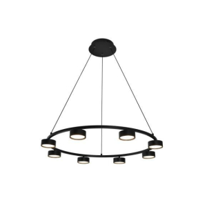 Люстра подвесная Alfa Light F3924-07 black 70W φ90*H12 0