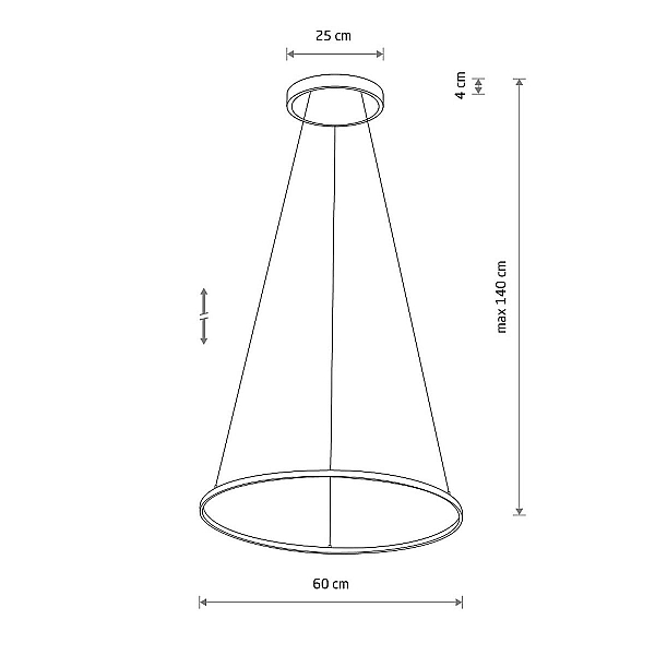 Подвесная люстра Nowodvorski Circolo Led M Black 10812