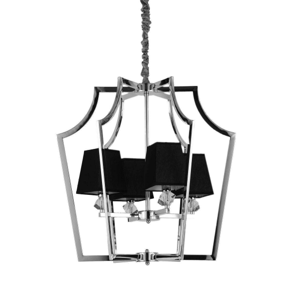 Подвесная люстра Lumina Deco Montero LDP 1249-4 CHR+BK Подвесная люстра Lumina Deco Montero LDP 1249-4 CHR+BK
