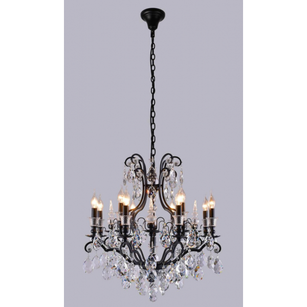 Подвесная люстра Crystal Lux Magnifico SP13 Black/Transparent Подвесная люстра Crystal Lux Magnifico SP13 Black/Transparent