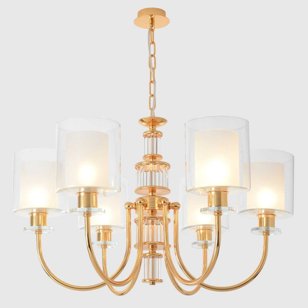 Подвесная люстра Crystal Lux ELENA SP6 GOLD Подвесная люстра Crystal Lux ELENA SP6 GOLD