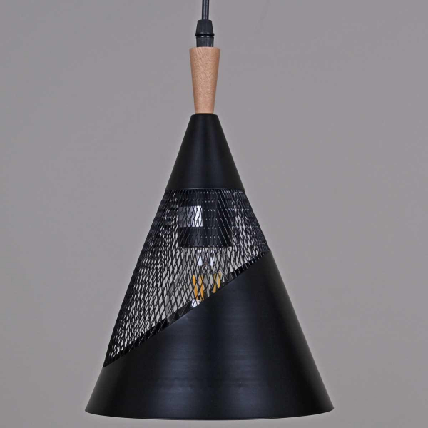 Люстра Reluce 03250-3.9-03 BK+WOOD Люстра Reluce 03250-3.9-03 BK+WOOD