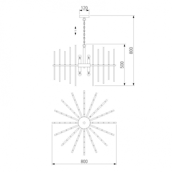 Подвесная люстра Bogates Allure 355/8 Smart хром Подвесная люстра Bogates Allure 355/8 Smart хром