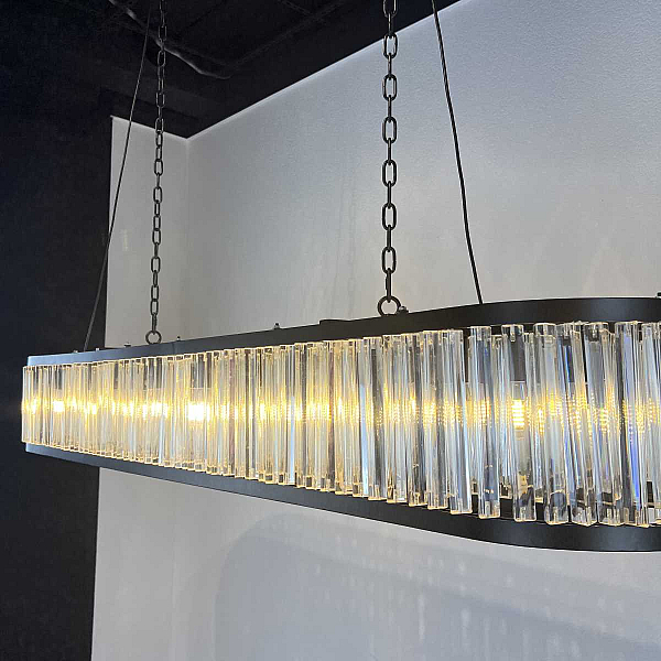 Подвесная люстра Imperium Loft Rh 1920S Odeon Clear Glass Black 180 248522-22