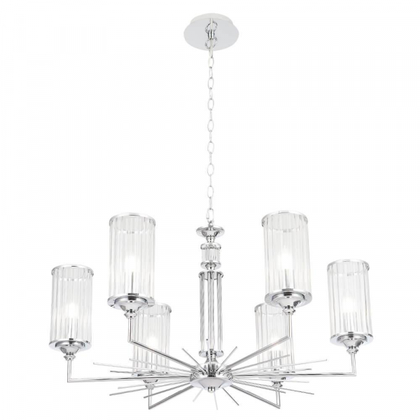 Подвесная люстра Crystal Lux Gloria SP6 Chrome Подвесная люстра Crystal Lux Gloria SP6 Chrome
