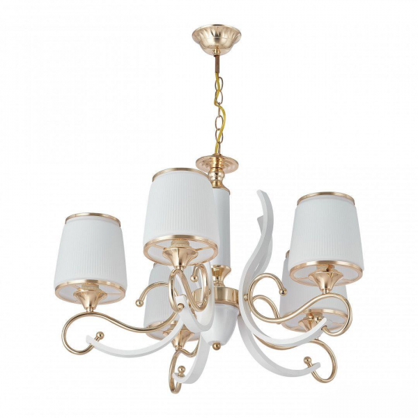 Подвесная люстра Arte Milano Florentia-3857 303857/5 Wh/Gd Подвесная люстра Arte Milano Florentia-3857 303857/5 Wh/Gd