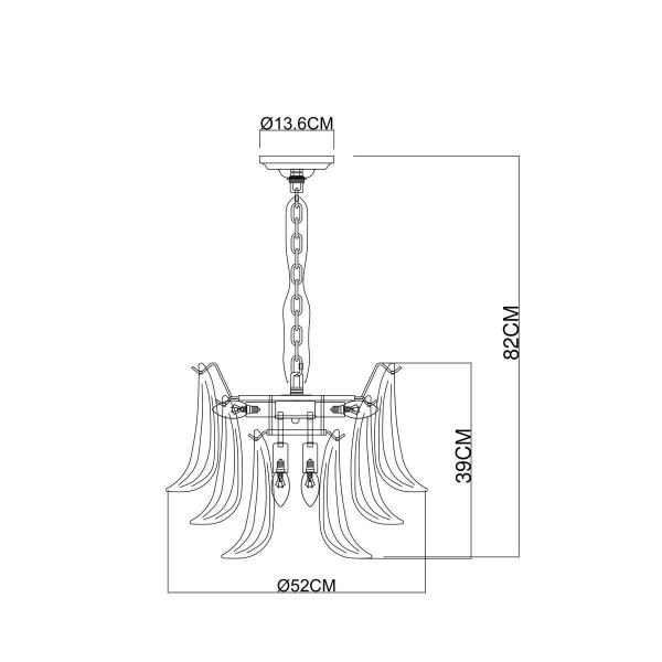 Подвесная люстра Arte Lamp Maya A4072LM-6GO Подвесная люстра Arte Lamp Maya A4072LM-6GO
