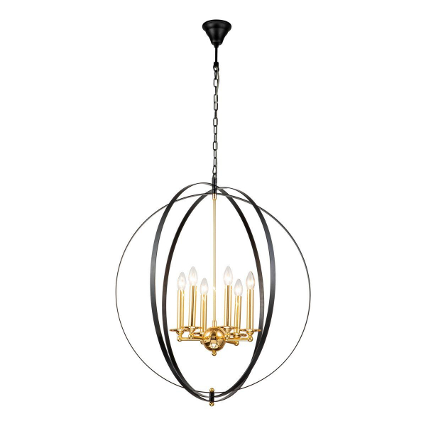 Подвесная люстра iLamp Element 9977-800 GoldBlack Подвесная люстра iLamp Element 9977-800 GoldBlack